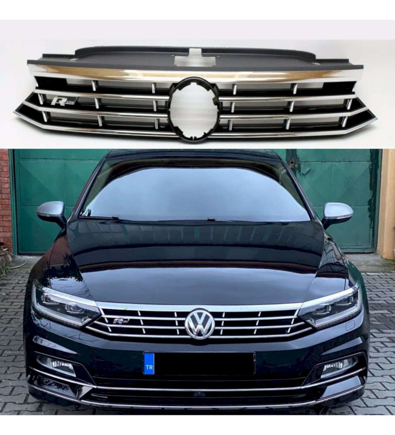 Volkswagen Passat Uyumlu B8 Rline Ön Panjur Izgara Seti 2015+ Parça