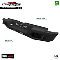 Sedan 4Wd Uyumlu Off Road Ford Ranger 3 Çelik Arka Tampon V1 Izgaralı 2012 Üzeri