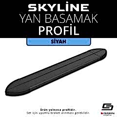 Skyline Siyah Yan Basamak Profil 253 Cm