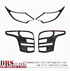 Mitsubishi L200 2015-2019 Far Ve Stop Çerçeve Kaplama Siyah