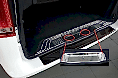 Mercedes Vito Uyumlu W447 2014 Sonrası Arka Tampon Eşiği Krom Parça