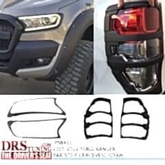 Ford Ranger 2015-2020 Far Ve Stop Çerçevesi Kaplama Siyah