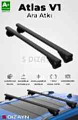 S-Dizayn Kia Sorento S-Bar Atlas V1 Ara Atkı Tavan Taşıyıcı Barı Siyah 120 Cm 2002-2009 A+ Kalite