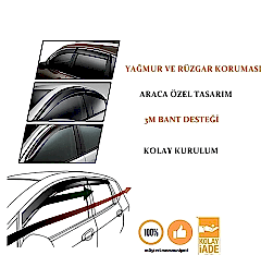 Mitsubishi L200 Uyumlu 2015+ Cam Rüzgârlığı