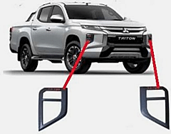 Mitsubishi L200 Uyumlu 2019 Sonrası Sis Lambası Kaplama Siyah Parça