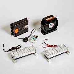 Mikrofonlu LED Uyumlu İkaz Lamba Metal Uzaktan Kumandalı (13Sesli)