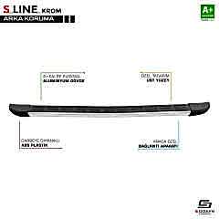 S-Dizayn Fiat Fiorino S-Line Krom Arka Koruma 2008 Üzeri