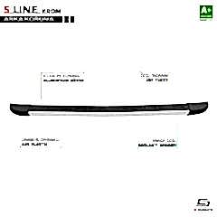 S-Dizayn VW Transporter T5 S-Line Krom Arka Koruma 2003-2015