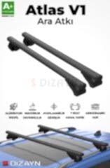 S-Dizayn Porsche Cayenne S-Bar Atlas V1 Ara Atkı Tavan Taşıyıcı Barı Siyah 120 Cm 2002-2011 A+ Kalite