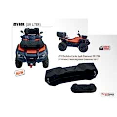 Atv Çantası Uyumlu Ön Arka Diamond 50 Litre, Mat Siyah ,Kilitli Pe