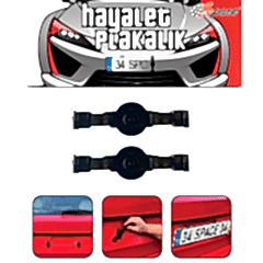 Hayalet plakalık siyah polikarbon / DAPLY11