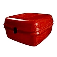 Motosiklet Servis Uyumlu Çantası Midi Box Kırmızı 110 Litre, Kilitli, Kaldıraç Pe