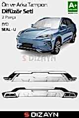 S-Dizayn BYD Seal U Ön ve Arka Tampon Koruma Difüzör Seti 2022 Üzeri A+ Kalite