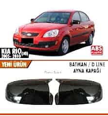 Kia Rio Uyumlu Jb 2005-2010 Batman Ayna Kapağı Parlak Siyah Parça