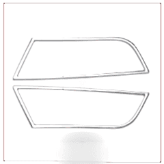 Skoda Octavia Uyumlu 3 Sis Farı Çerçevesi -2013 Paslanmaz Çelik Parça