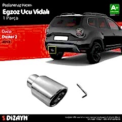 Dacia Duster Uyumlu 2 Krom Egzoz Ucu Vidalı 2018&nbsp;Ve&nbsp;Üzeri Parça