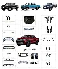 Toyota Hilux Uyumlu Vigo(2004-2015) 2021 Rocco Body Kit - Full Set