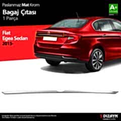 S-Dizayn Fiat Egea SD Krom Bagaj Çıtası 2015 Üzeri A+ Kalite (Mat Krom)