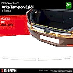 S-Dizayn Hyundai i20 Krom Arka Tampon Eşiği 2014-2018