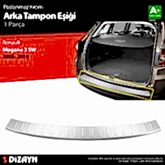 S-Dizayn Renault Megane 3 SW Krom Arka Tampon Eşiği 2008-2016