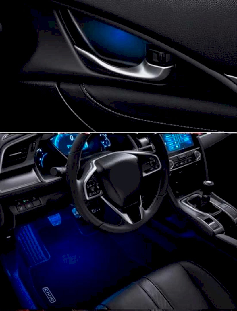 Honda Civic Uyumlu Fc5 Ayak Aydınlatma Mavi-Kapı Icı Aydınlatma Mavi