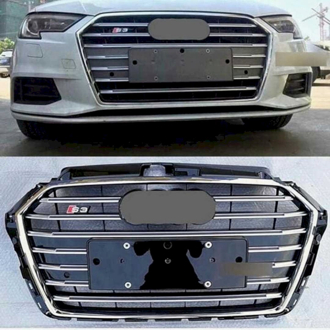 Audi A3 Uyumlu 2016-2020 Panjur S3 Siyah-Krom