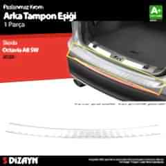 S-Dizayn Skoda Octavia 4 A8 SW Krom Arka Tampon Eşiği 2020 Üzeri