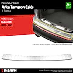 S-Dizayn VW Polo 6 HB Krom Arka Tampon Eşiği 2017-2021