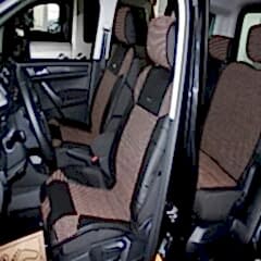 Space Deri Kilim Minder Siyah-Taba / KLMNY184