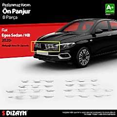S-Dizayn Fiat Egea SD / HB Krom Ön Panjur Diamond Model 8 Prç 2020 Üzeri