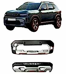 Dacia Duster Uyumlu 2024+ Sonrası Ön Arka Tampon Ek Koruma Difüzör Ledi (ithal)