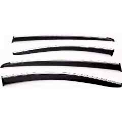 Sunplex FORD Uyumlu FOCUS 3/4 HB/SEDAN 2011-2017 Arası Chrome Style 4 Lü Set Kromlu Cam Rüzgarlığı Ön Ve Arka Parça