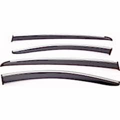 Sunplex HONDA Uyumlu CIVIC 2015-2021 Arası Chrome Style 4 Lü Set Kromlu Cam Rüzgarlığı Ön Ve Arka Parça