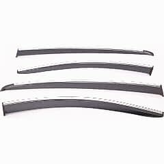 Sunplex HONDA Uyumlu CIVIC 2022 Sonrası Chrome Style 4 Lü Set Kromlu Cam Rüzgarlığı Ön Ve Arka Parça