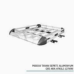 Tavan Sepeti Alüminyum Gri Ara Atkılı 127X96