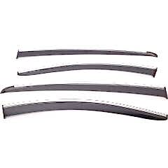 Sunplex PEUGEOT Uyumlu RIFTER 2018 Sonrası Chrome Style 4 Lü Set Kromlu Cam Rüzgarlığı Ön Ve Arka Parça