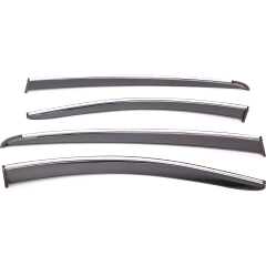 Sunplex RENAULT Uyumlu FLUENCE 2009-2016 Arası Chrome Style 4 Lü Set Kromlu Cam Rüzgarlığı Ön Ve Arka Parça