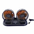 Çift başlıklı fan araç ve tır için 5v usb girişli  / HAFA31