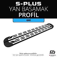 S-Plus Gri Yan Basamak Profil 193 Cm