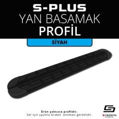 S-Plus Siyah Yan Basamak Profil 203 Cm