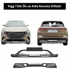 Togg T10x Uyumlu OEM İthal Ön ve Arka Koruma Difüzör Seti