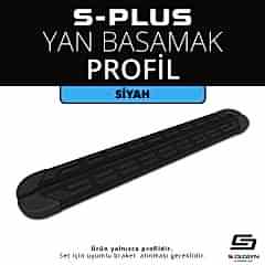 S-Plus Siyah Yan Basamak Profil 183 Cm Etekli