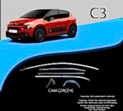 Citroen C3 Uyumlu Krom Cam Çerçevesi 12 Parça  (2017+)