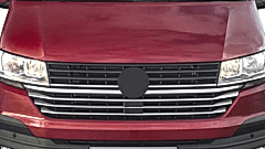 Volkswagen Transporter Uyumlu 45297 Ön Panjur Alt Çıtalar Paslanmaz Çelik -2019 Parça