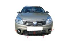 Dacia Sandero Uyumlu 1 Ön Tampon Altı (Sis Çerçeveli) 3 Parça Fiber 2007-2012