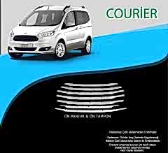 Ford Courier Uyumlu Krom Ön Panjur Krom Çıta 7 Parça Courier (2018-2021)
