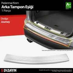 S-Dizayn Dodge Journey Krom Arka Tampon Eşiği 2011 Üzeri A+ Kalite
