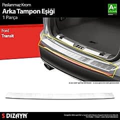 S-Dizayn Ford Transit Krom Arka Tampon Eşiği 2006-2014 A+ Kalite