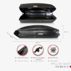 Niken Araç Uyumlu Üstü Port Bagaj Kapalı Tabut 3 Kilitli 375 Lt Siyah Parça