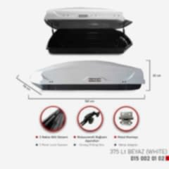 Niken Araç Uyumlu Üstü Port Bagaj Kapalı Tabut 3 Kilitli 375 Lt Beyaz Parça